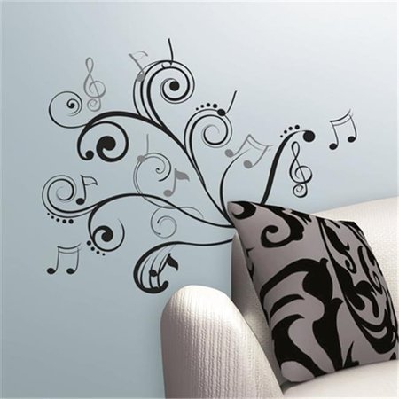 ROOMMATES RoomMates RMK2083SCS Music Scroll Notes Peel and Stick Wall Decals RMK2083SCS